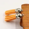 Großhandel Wildleder Quaste für Schlüsselanhänger Riemen Schmuck Charms Leder Quaste 3,5 cm DIY Schmuck Ohrringe Herstellung von Erkenntnissen