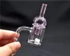 Beveled Edge Quartz Banger + Carb Cap + Terp Pérolas com 10mm 14mm 18mm masculino feminino grosso Banger Banger Prego para Dab Rig Bong