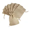 WSFS Hot 100pcs Burlap Emballage Sacs à couss