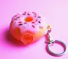 2019 Neue 3-Zoll-Donut-Rauchpfeife mit Glasschale Bunte Pyrex-Rauchpfeifen Tobbaco-Donut mundgeblasener Bubbler-Löffel-Rohr-Schlüsselanhänger