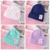 Ins Solidne czapki z dzianiny Duża literówka Kids Knent Hat Winter Skullies Czapki Kobiety Mężczyźni Wełna Kapelusze Dorywczo Hip-Hop Hat Hat 13Colors GGA2747