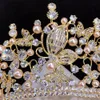 Nouveaux accessoires de cheveux de mariage couronne d'or diadème à la main couronnes de mariée vintage beauté or perle bal headpiece245Y