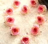 Jedwabne róże głowy sztuczne kwiaty głowy na wesele dekoracji DIY wianek prezent scrapbooking Craft kwiat