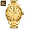 Luxury Men's Watch Fashion Creative Luminous Automatic Date Quartz Watch Full steel Bracelet Wristwatch montre homme SH190929