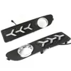 2PCS LED Dagtid Running Light DRL dimljus med gult Turn Signal Light för Volvo S80 2009 2010 2011 2012 2013