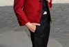 ハンサムな2つのボタンピークラペルキッド完全なデザイナーハンサムな男の子結婚式のスーツ男の子の服装カスタムメイド（ジャケット+パンツ+ネクタイ+ベスト）A09