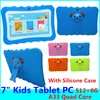 Crianças Tablet PC 7 polegadas Allwinner A33 Quad Core 512 8GB crianças tablets Android 4.4 wi-fi capa protetora grande orador