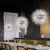 Moderne Creative Crysta Lamp Paardebloem Kroonluchter Crystal Kralen Hanglamp voor Cafe Woondecoratie LED Lighting Pentant Lights