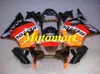 Injektionsgjutningssats för Honda CBR900RR 954 02 03 CBR 900RR 2002 2003 ABS Röd orange Svart Fairings Set + Presenter HE02