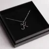 Collier de lettres Initial K dainty Lettre d'or Collier de nom simple pour les cadeaux de bijoux1713216 pour les couples