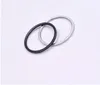 Titanium stalen zwarte ring vrouwelijke staartring eenvoudige kleine vingerring 1mm