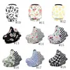 Baby Canopy Car Seat Cover 26styles INS Floral Stretchy Cotton Baby Nursing Cover Feeding Stroller Cover Infant Scarf Blanket GGA3496-3