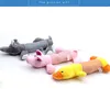 Mini Cartoon Pink Piggy& Yellow Duck Plush Doll Pet Dog& Cat Playing Toys, Stuffed Animals with Sound, Ornament Pendant, Xmas Kid Gifts, 3-1