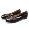 New ladies flat shoe lager size 33-43 womens girl leather Nude black grey New arrivel Working wedding Party Dress shoes one