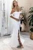 2020 Abiti da sposa a sirena in pizzo a maniche corte bohémien con scollo a cuore e spacco lungo elegante abito da sposa country boho abiti da sposa