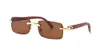 Hurtownie projektant bezgłośnych okularów przeciwsłonecznych prostokątne białe bawole okulary róg mężczyźni marka bambusa okulary drewniane z jasnymi soczewkami
