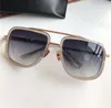 Erkekler mat siyah altın kare güneş gözlüğü gri gölgeler lens sonnenbrille vintage güneş gözlüğü göz giymek Box241r ile yeni
