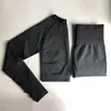 Conjunto sin costuras de 2 piezas para mujer Conjunto de yoga Ropa de gimnasia Leggings de fitness Camisas recortadas Traje deportivo Chándal de manga larga Ropa activa7866661706