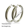 Hoop & Huggie Chunky Thick Large Big Gold Earrings For Women Night Club Party Hyperbole 70mm Jewelry Accessory 2021