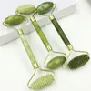 Double tête en forme de pointe Massage du visage cristal Quartz rouleau Jade pierre masseur lifting minceur tête cou outil de soins de santé