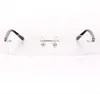 Klassisk MB374 Business Rimless Men Square Glasses Frame 57-16-140 för receptbelagda glasögon full set case ome Factory Outlet215b