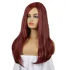 Amazon vende parrucca europea e americana femminile vino rosso commercio estero copertura capelli ricci lunghi5075463