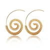 Round Spiral Earrings Beautiful Beach Jewelry Personality Bohemia Ethnic Exaggerated Drop Earrings Love Heart Whirlpool Gear Earrings