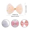 Princess Lace Hair Clips With Bling Stars Hairpins For Girls Glitter Knot Hair Bows Fashion Kids Headwear TS207