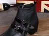 Western Cowboy Boots Men Black High Top Genuine Leather Men Boots Botas Hombre Botas Militares, Big Size US6-12, EUR38-46