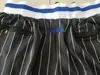 Neue Shorts -Team -Shorts 9293 Vintage Baseketball Shorts Reißverschluss Tasche Running Kleidung Schwarze weiße Streifenfarbe nur fertig SXX7623216