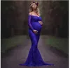 Sukienka macierzyńska dla fotografii ciążowa Rekwizyty V-Neck Sexy Koronki Suknie w ciąży 2022 Kobiety Elegancka Długa Syrenka Dress