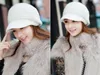 Nueva llegada elegante cálido en invierno mujeres sombreros de punto mezcla gorro de pelo de conejo Otoño Invierno señoras moda femenina boina sombrero