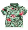 Crianças roupas meninos ativos define verão manga curta camisas florais shorts cinto ternos calças 3 peças roupas crianças 20197086494