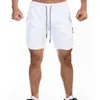Springa sport shorts mens 2 in1 korta tröjor gym fitness träning snabb strand korta byxor manliga sommar joggar byxa
