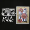 Blomma fisk bakgrund ram metall skärning dör för scrapbooking diy album prägling mapp papper kort tillverkare mall dekor stencils hantverk