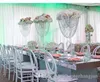 80cm(31 ") forma oval brilhante cristal acrílico frisado peças centrais do casamento suporte de flores decoração de mesa para decoração de festa de evento de casamento 233r