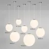 Modern bola pingente de vidro luz branca simples MYY lâmpada LED lâmpada moderna combinação pingente decoração industrial iluminação doméstica