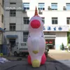 Large Holy White Inflatable Unicorn Balloon Concert Backdrop Cartoon Animal Model With Blower For Party Decoration