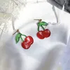 Leuke handgemaakte transparante fruit daling oorbellen studs watermeloen kersen perzik citroen zomervakantie unieke partij sieraden geschenken