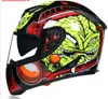 Jiekai Motorcycle Helmet Men and Women Full Face Helmet Helmet Full Cover Personality four Seasonsダブルレンズ機関車暖かいアンチフォグH9928303