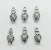 50st / lot Buddha Head Hand Alloy Charm Hängsmycke Retro Smycken DIY Keychain Tibet Silver Pendant för armband Örhängen 18 * 8mm