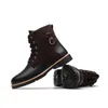 Yeni Sonbahar Kış Vintage Deri Ayak Bileği Çizmeler Erkekler Ayakkabı Klasik Erkek Rahat Motosiklet Boot Ayakkabı