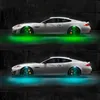 Bilhjulsdäck Lampor Ögonbryn Lght Atmosfär Led Auto Wheels Eyebrows Neon Däck Flash Nattlampa med 7 färger