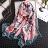 women scarf summer silk scarves shawls lady wraps soft pashimina female Echarpe Designer beach stole bandana279w