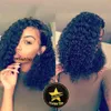 180 Density part 360 Lace Frontal Wigs deep Curly synthetic wig With Baby Hair Short Bob Curly Wigs for africa american wome2120923