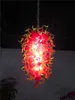 Lampy Czerwone i żółte kryształowe żyrandole Nowoczesna lampa wisząca Ręcznie dmuchanego szklanego żyrandola LED Lights do dekoracji domu