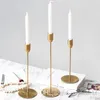 Gouden metalen kaarshouders moderne stijl kaarshouder bruiloft tafel decoratie bar party home decor kandelaar