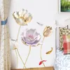 Chinesische Stil Blume 3D Wallpaper Wandaufkleber Wohnzimmer Schlafzimmer Badezimmer Wohnkultur Dekoration Poster Elegante