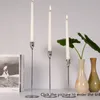 3 unids/set candelabro de Metal europeo Simple decoración de boda dorada Bar fiesta sala de estar decoración del hogar