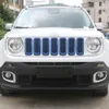 Abs front grilles malha grade insere guarnição tampa da decoração para Jeep Renegade 2016-2018 Auto Acessórios Exterior